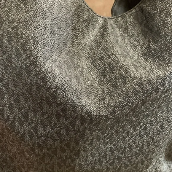 Michael Kors Gray & Black Logo Fulton Handbag - Picture 2 of 11